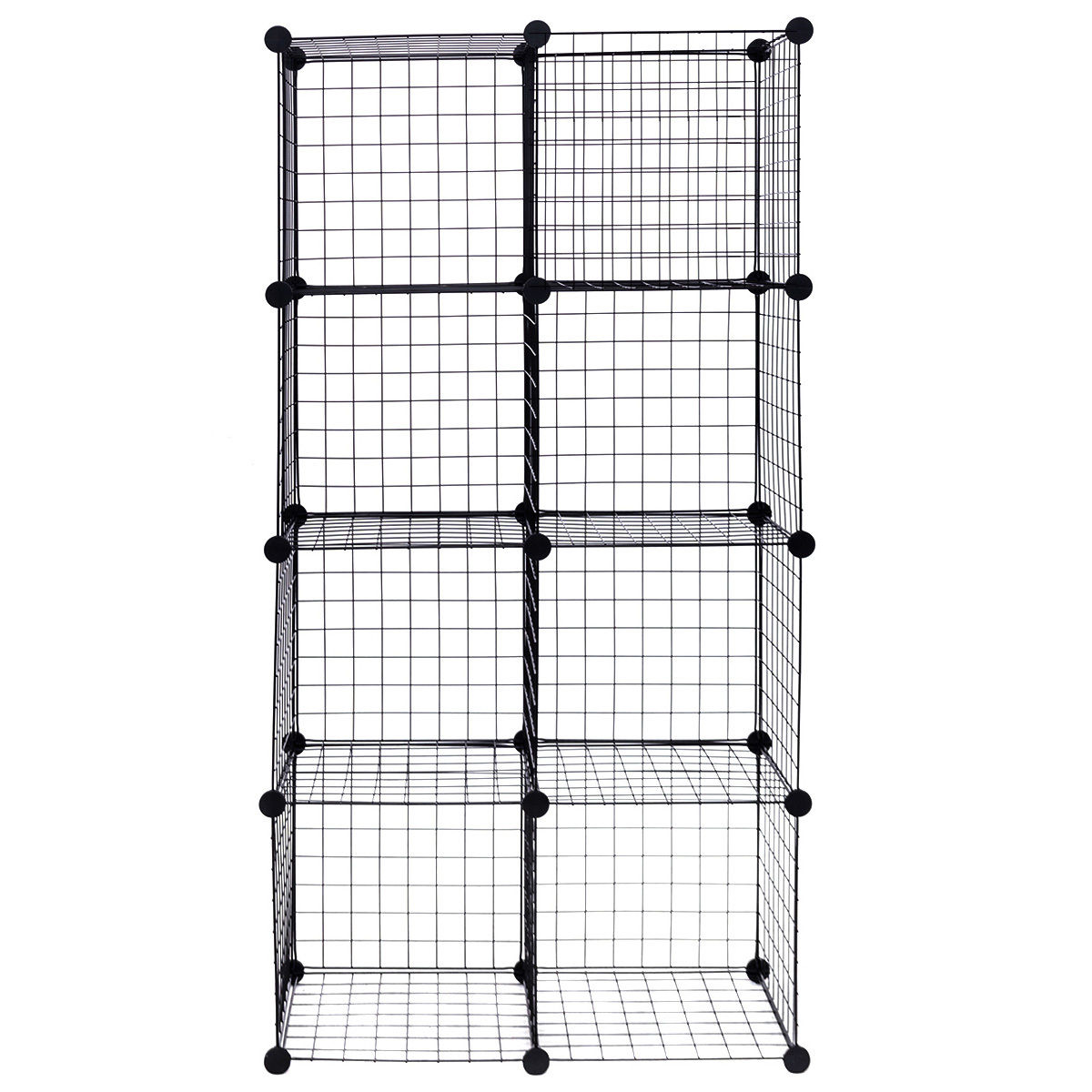 Costway 8 Cube Grid Wire Organizer Wardrobe Shelves Bookcase DIY