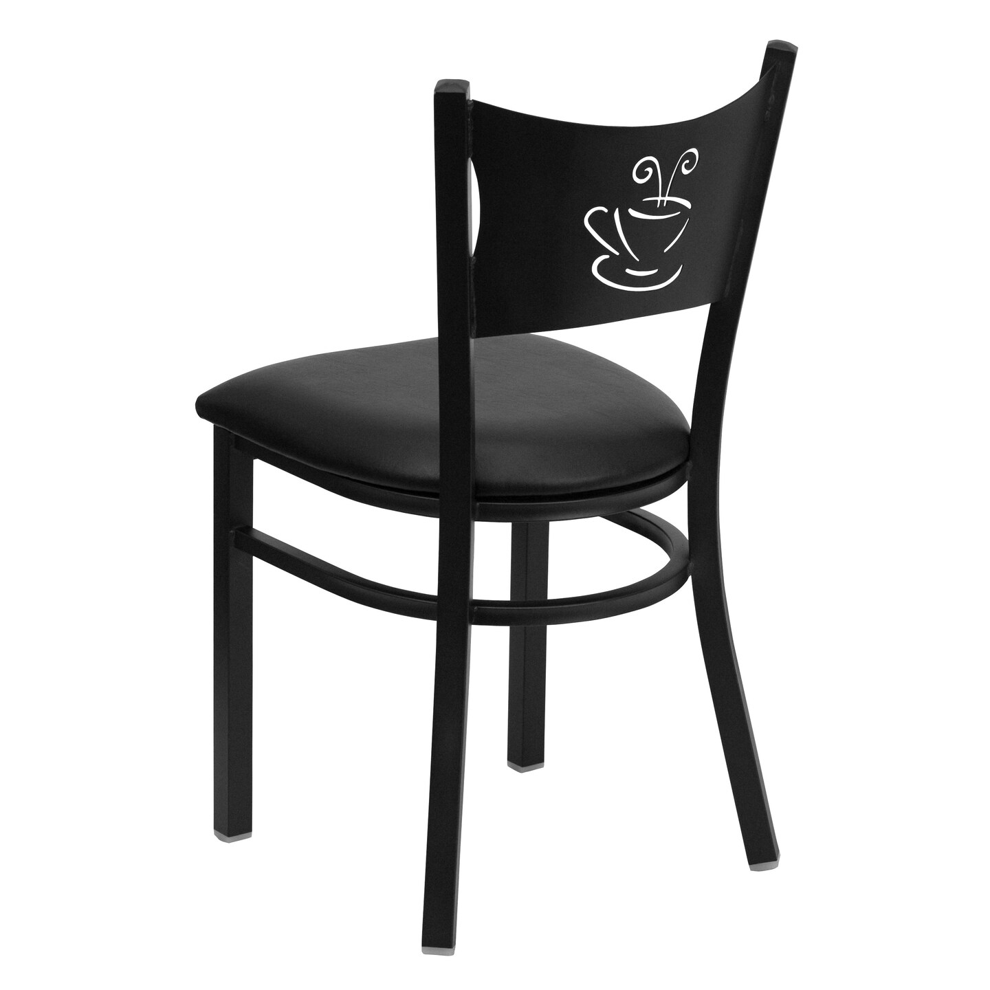 Emma and Oliver Coffee Back Metal Restaurant Dining Chair