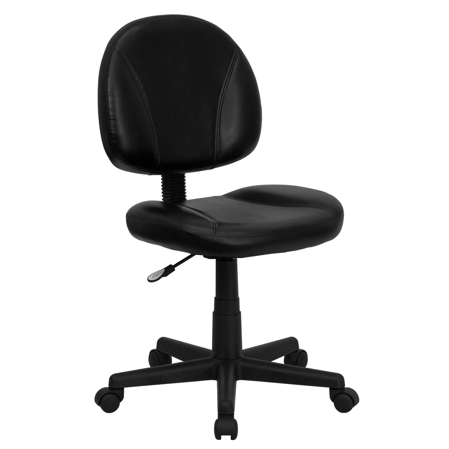 Emma and Oliver Mid-Back Leather Swivel Ergonomic Task Office Chair with Back Depth Adjustment