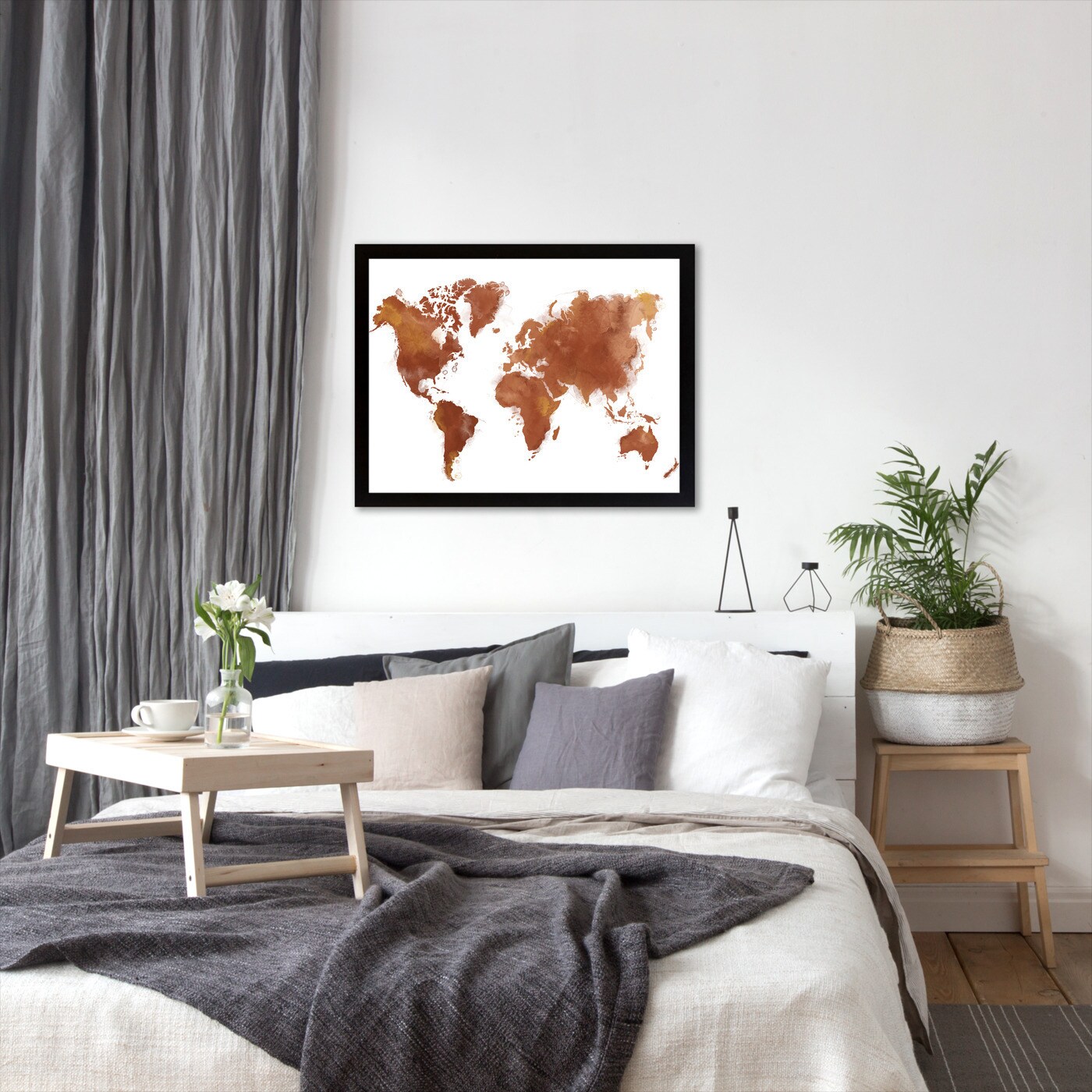 Watercolor Map by Elena David Frame  - Americanflat