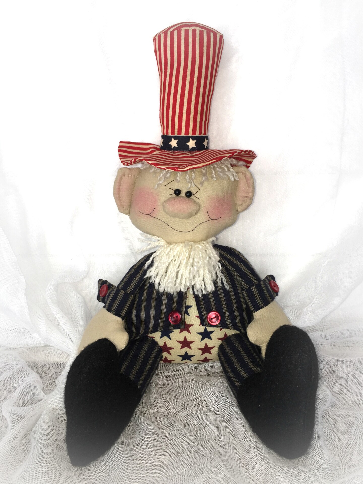 Uncle Sam Doll | Patriotic decor | 4th of July decor | Red white 