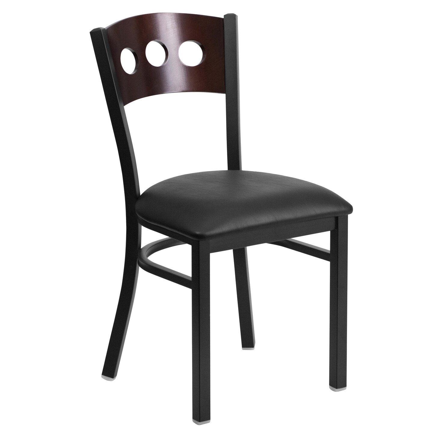 Emma and Oliver Decorative 3 Circle Back Metal Restaurant Dining Chair
