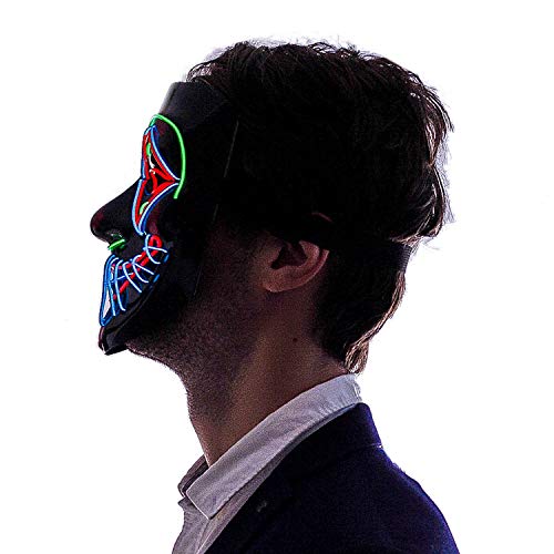 JOYIN Halloween LED Purge Scary Mask Light Up LED Mask Cool Costume Accessories (Clown)