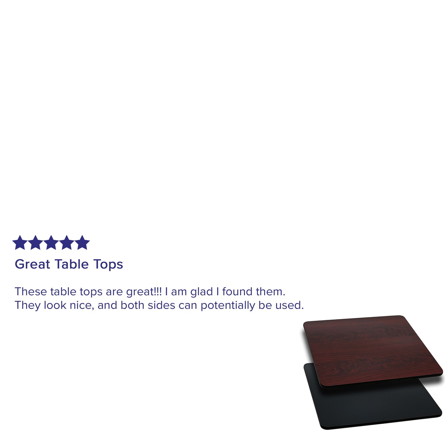 Emma and Oliver 30" Square Table Top with Reversible Laminate Top
