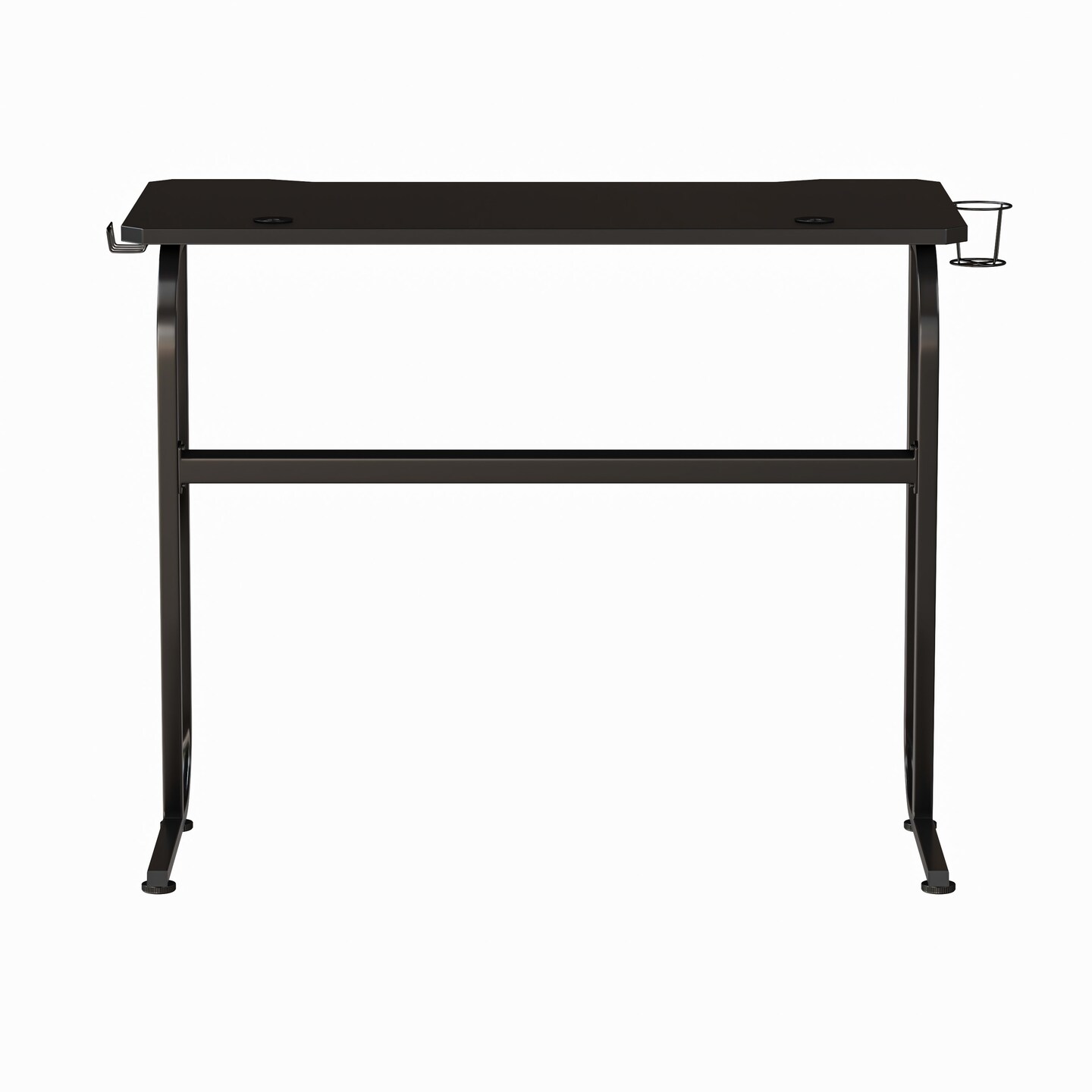 Emma and Oliver Professional Gaming Ergonomic Desk with Cup Holder and Headphone Hook