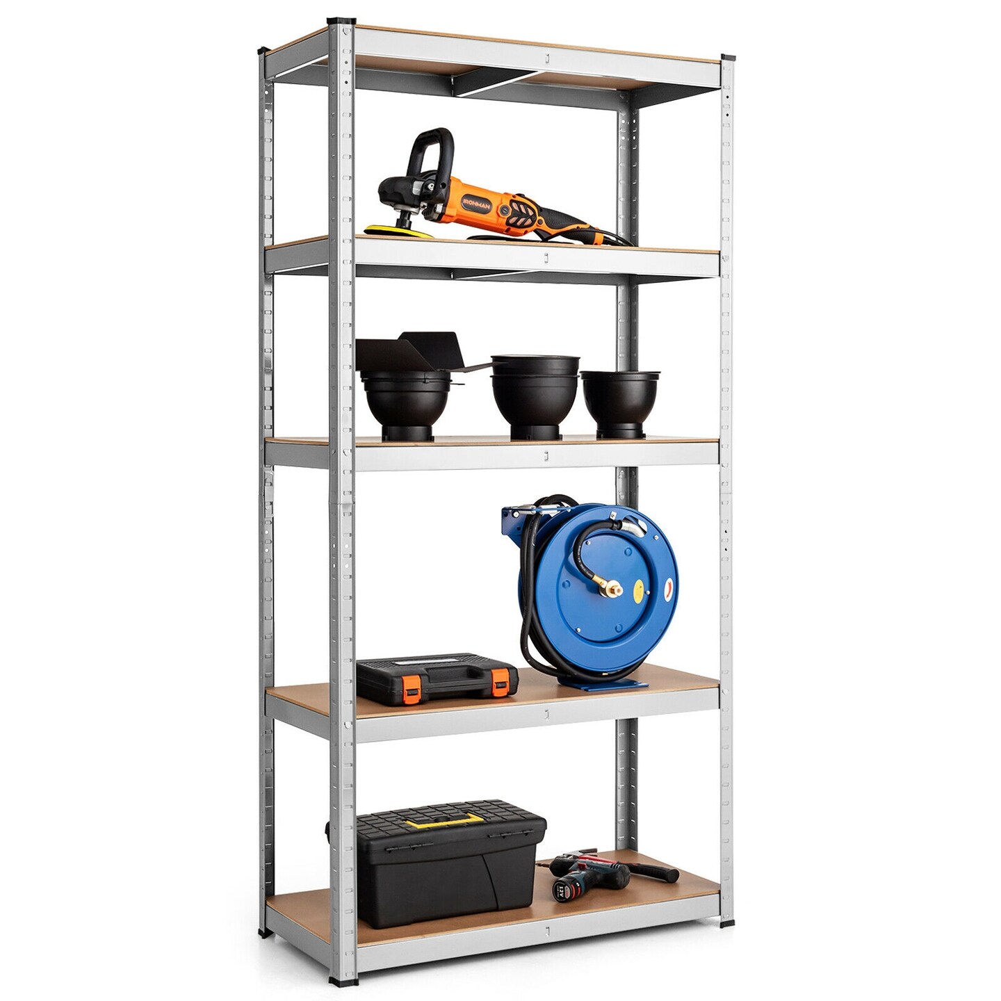5-Layer Adjustable Multi-functional Metal Shelf Tool Organizer