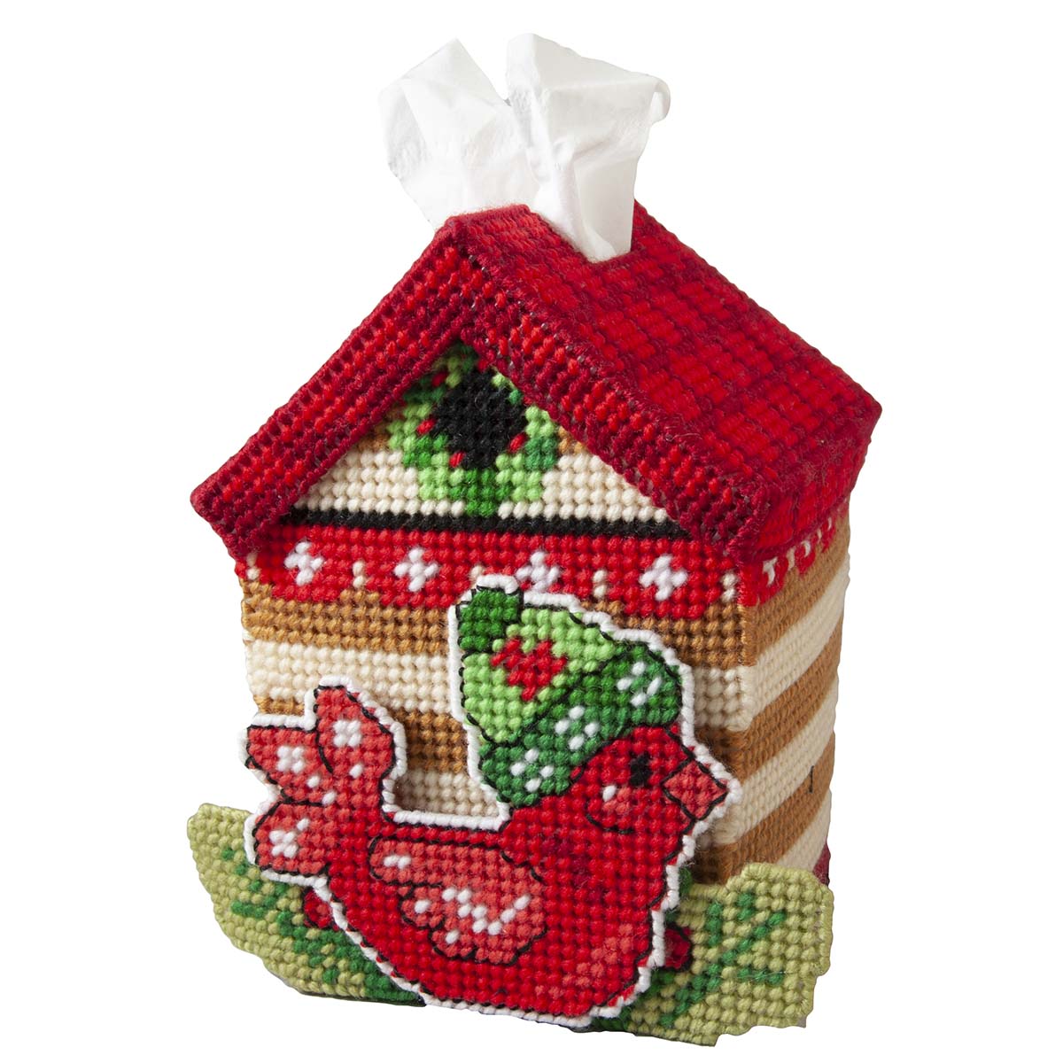 Herrschners Cozy Birdhouse Tissue Box Plastic Canvas Kit