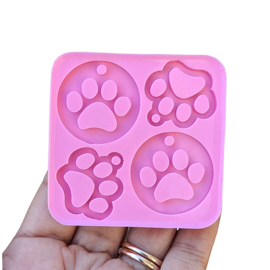 Dog Silicone Mold - Cat Footprint Mold - Dog Footprint Mold - Pet Paw  Medals Mold