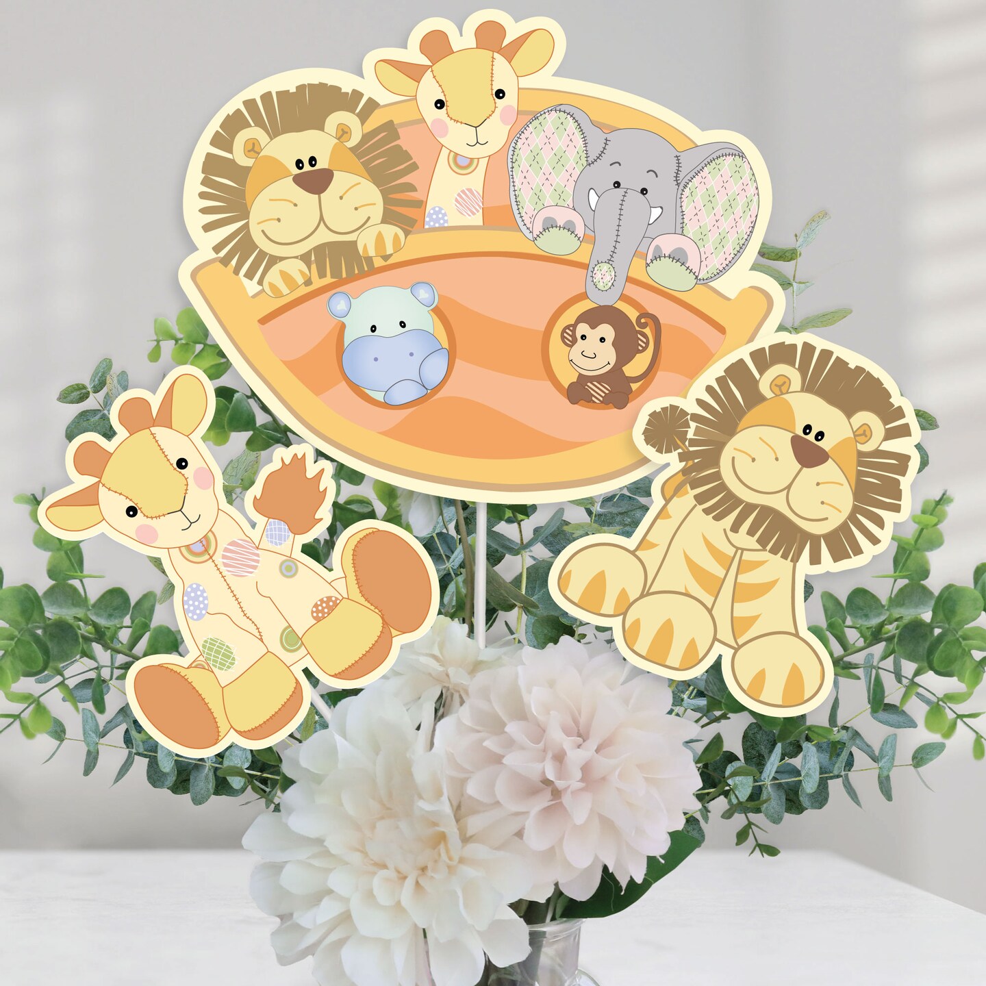 Big Dot of Happiness Noah's Ark - Baby Shower Centerpiece Sticks - Table Toppers - Set of 15