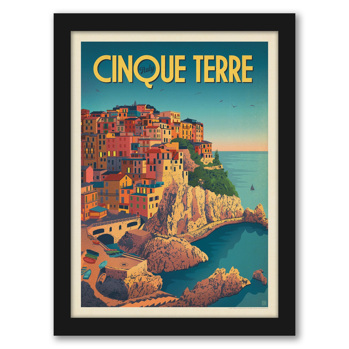 Italy Cinque Terre by Anderson Design Group Frame  - Americanflat
