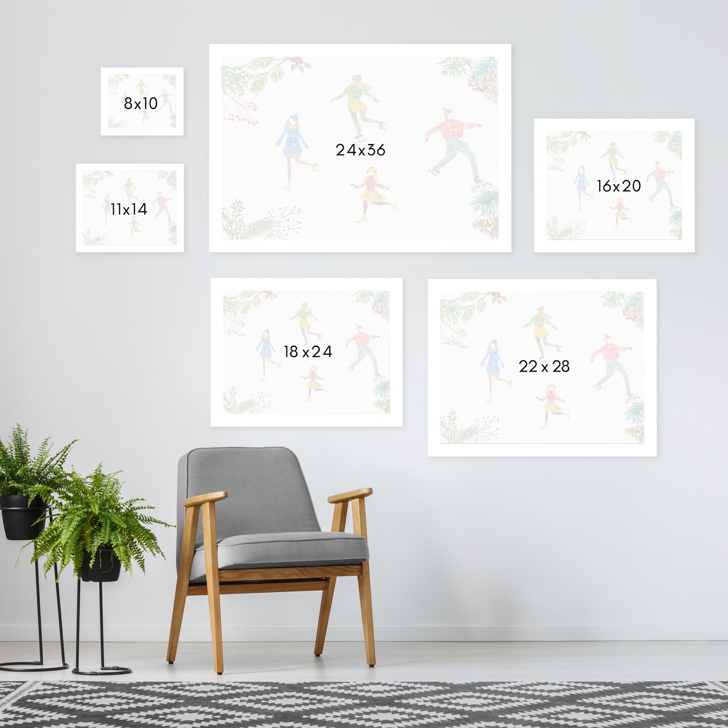8&#x22; x 10&#x22; Snow Joy by Pi Holiday Black Framed Print Wall Art - Americanflat - Americanflat