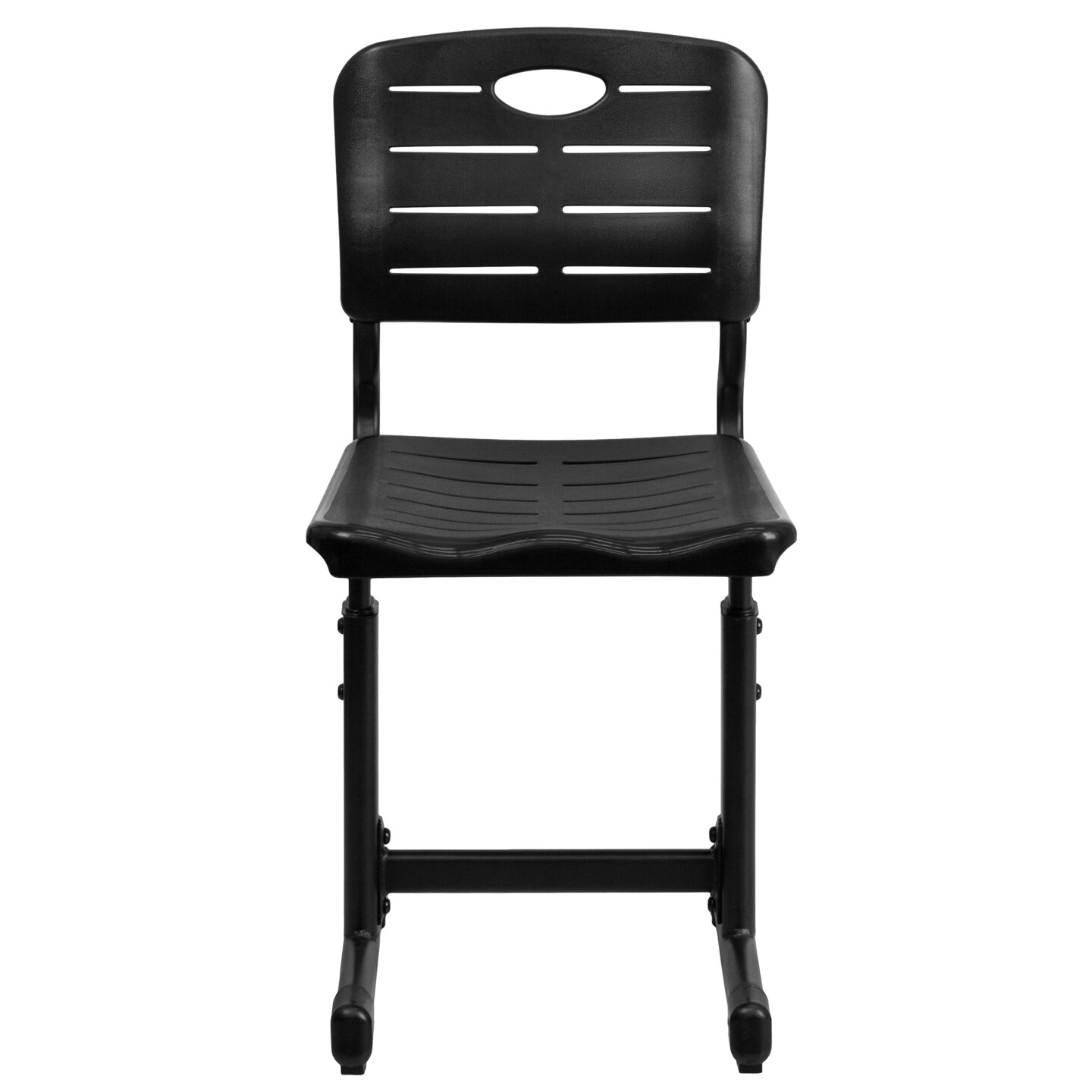 Emma and Oliver Adjustable Height Student Chair with Pedestal Frame