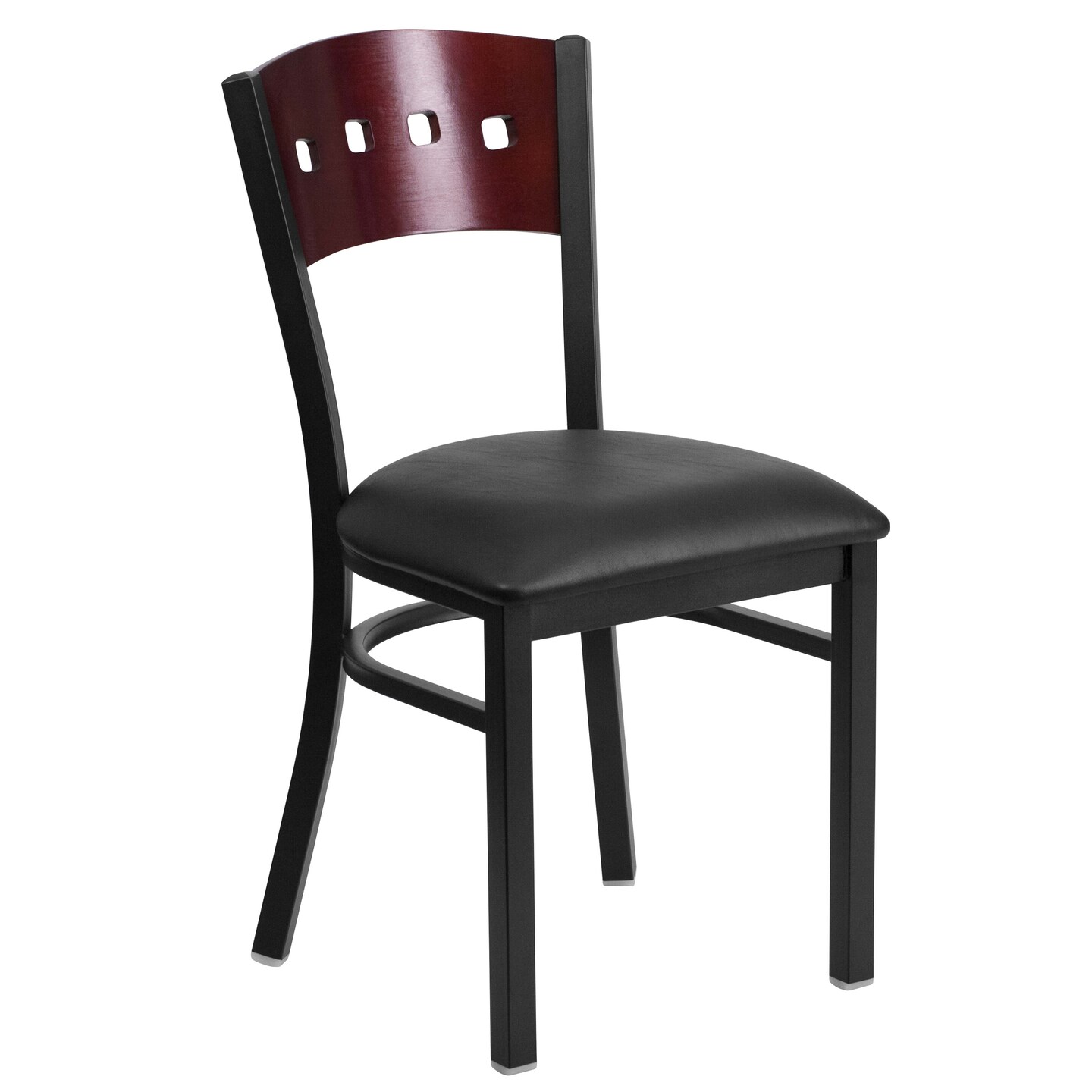 Emma and Oliver Decorative 4 Square Back Metal Restaurant Dining Chair