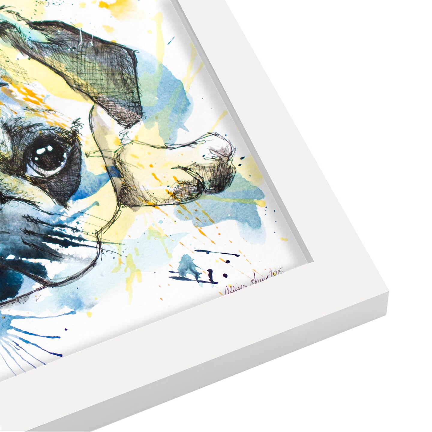 Pug by Allison Gray Frame  - Americanflat