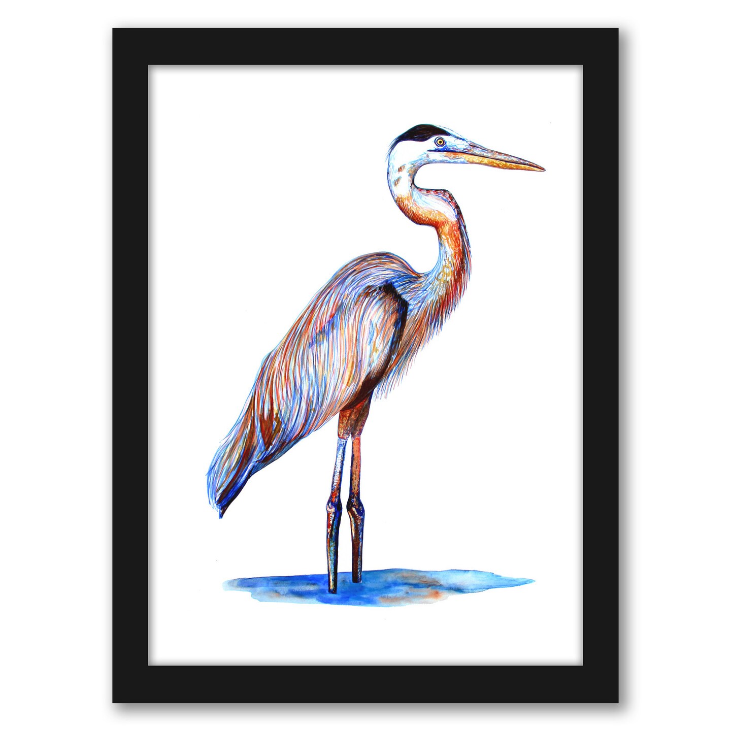 Blue Heron 2 by T.J. Heiser Frame  - Americanflat