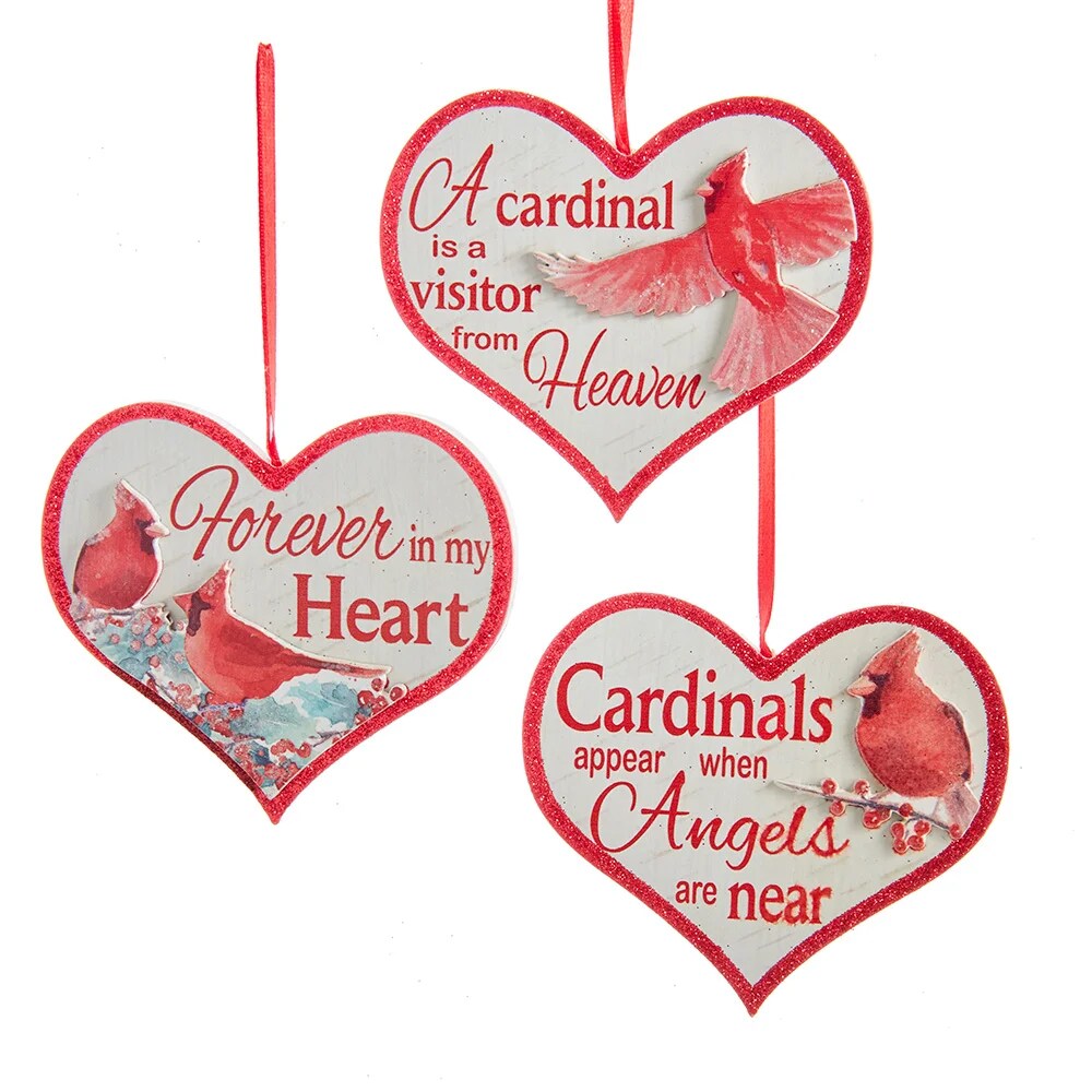 Ornaments - Red Wood Hearts, box of 24