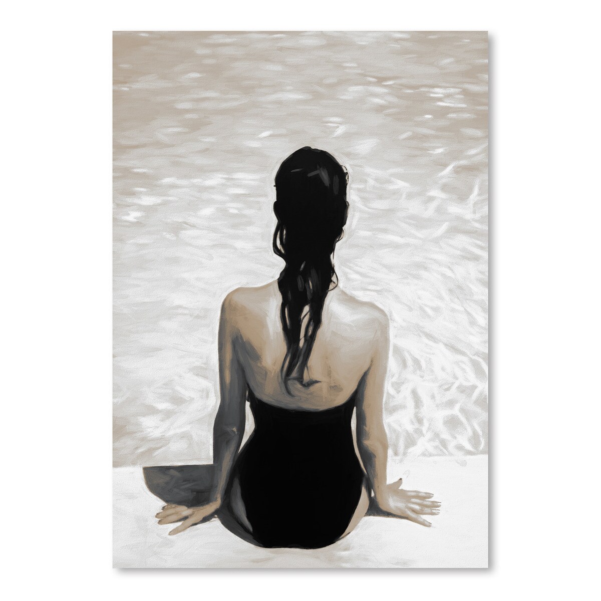 By The Pool Sepia by Chaos &#x26; Wonder Design  Poster Art Print - Americanflat