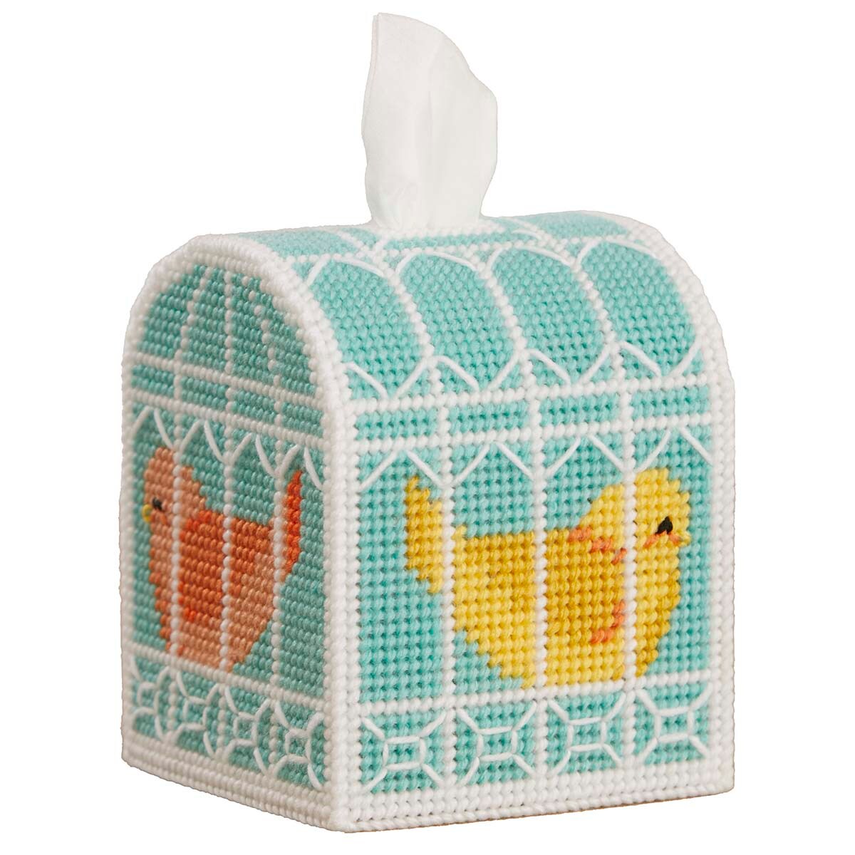 Herrschners  Birdcage Tissue Box Plastic Canvas Kit