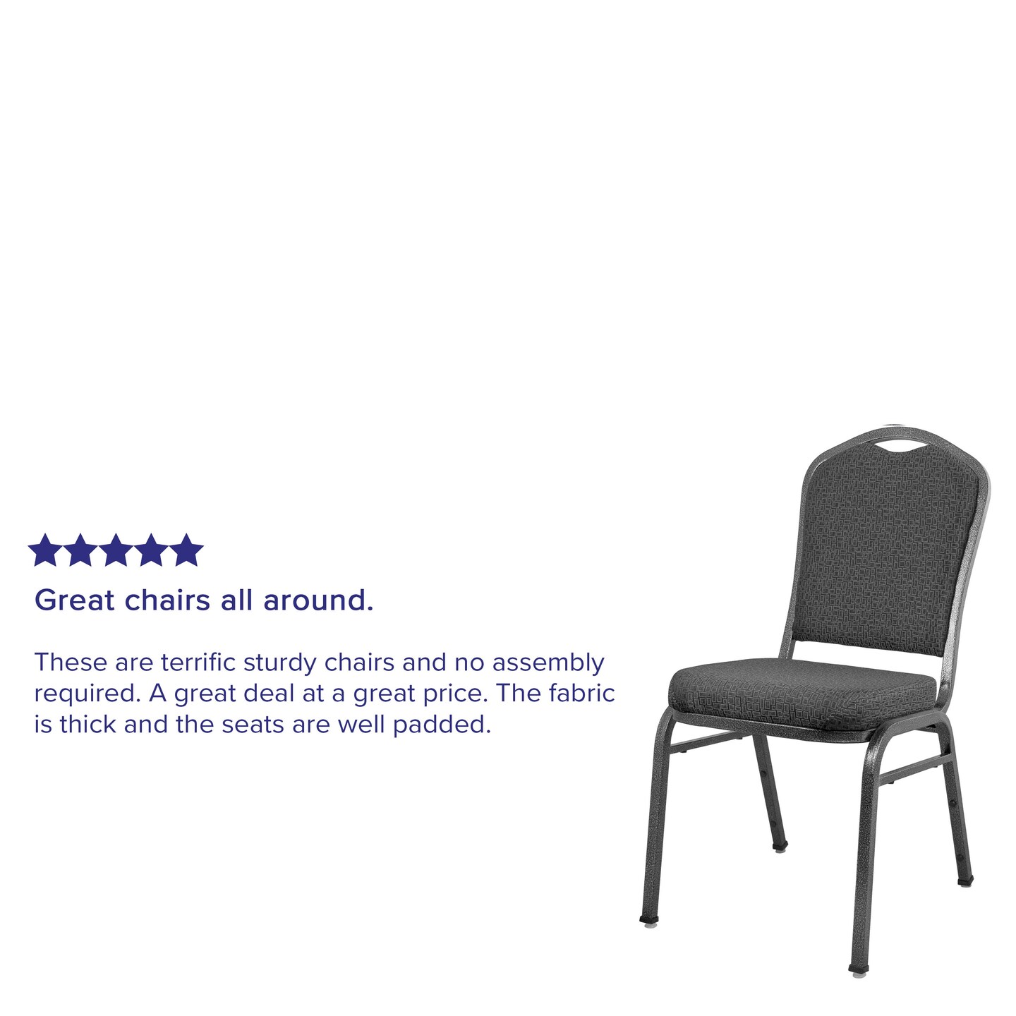 Emma and Oliver Premium Crown Back Banquet Chair
