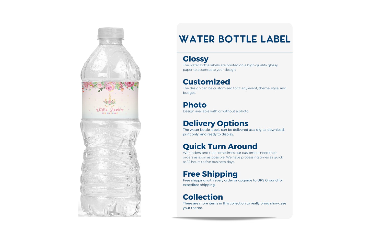 Water Bottle Custom Wrapper