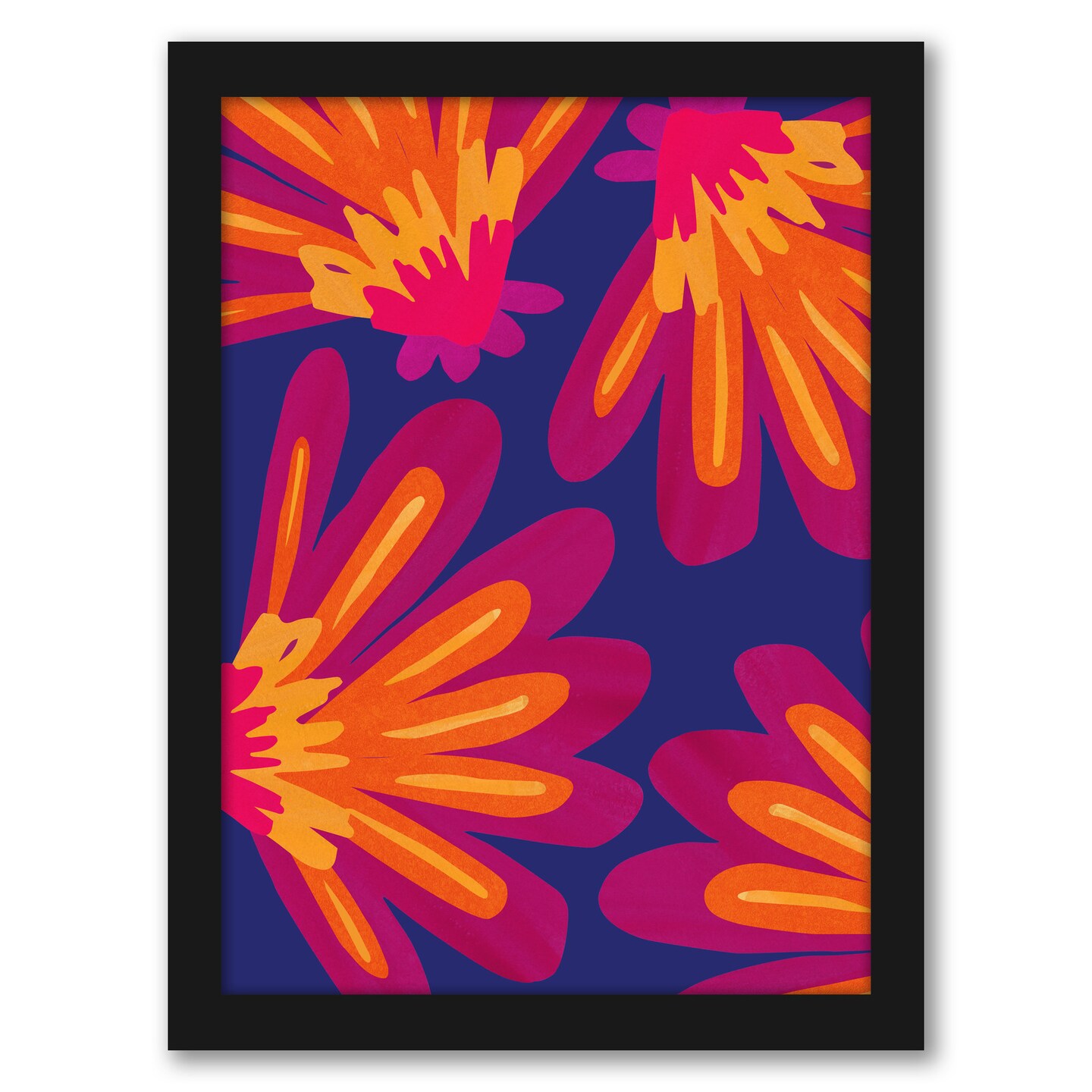 Bold Folk Floral by Modern Tropical Frame  - Americanflat