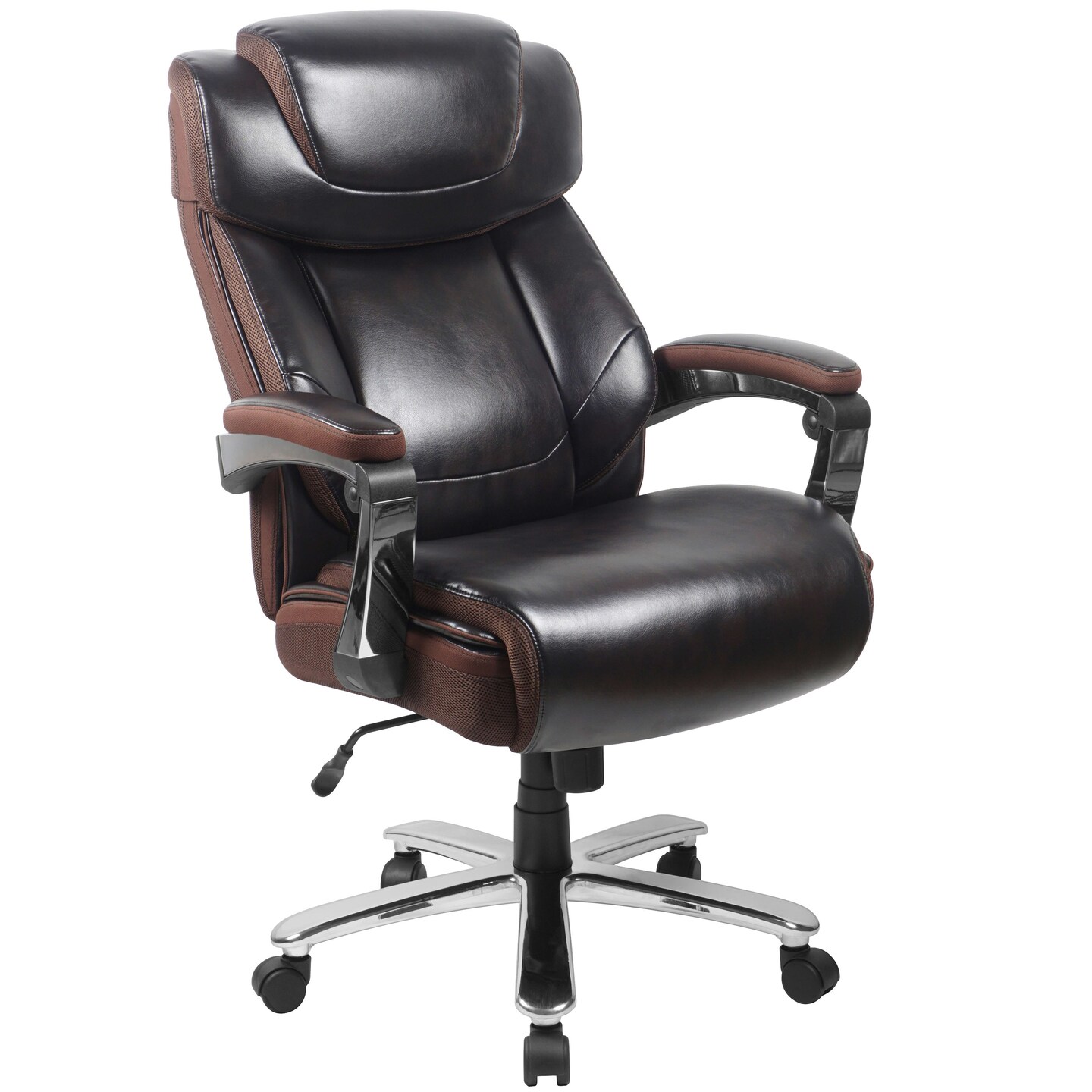 Emma and Oliver 500 lb. Big &#x26; Tall Height Adjustable Headrest Swivel Ergonomic Office Chair