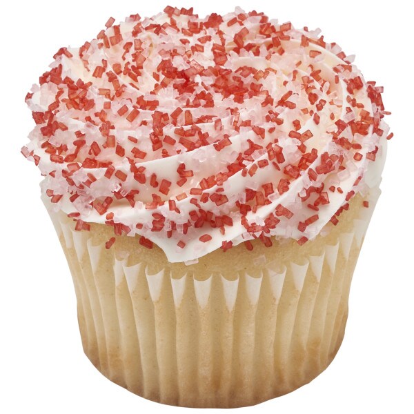 Large Red and White Peppermint Flavored Crystal Sanding Sugar
