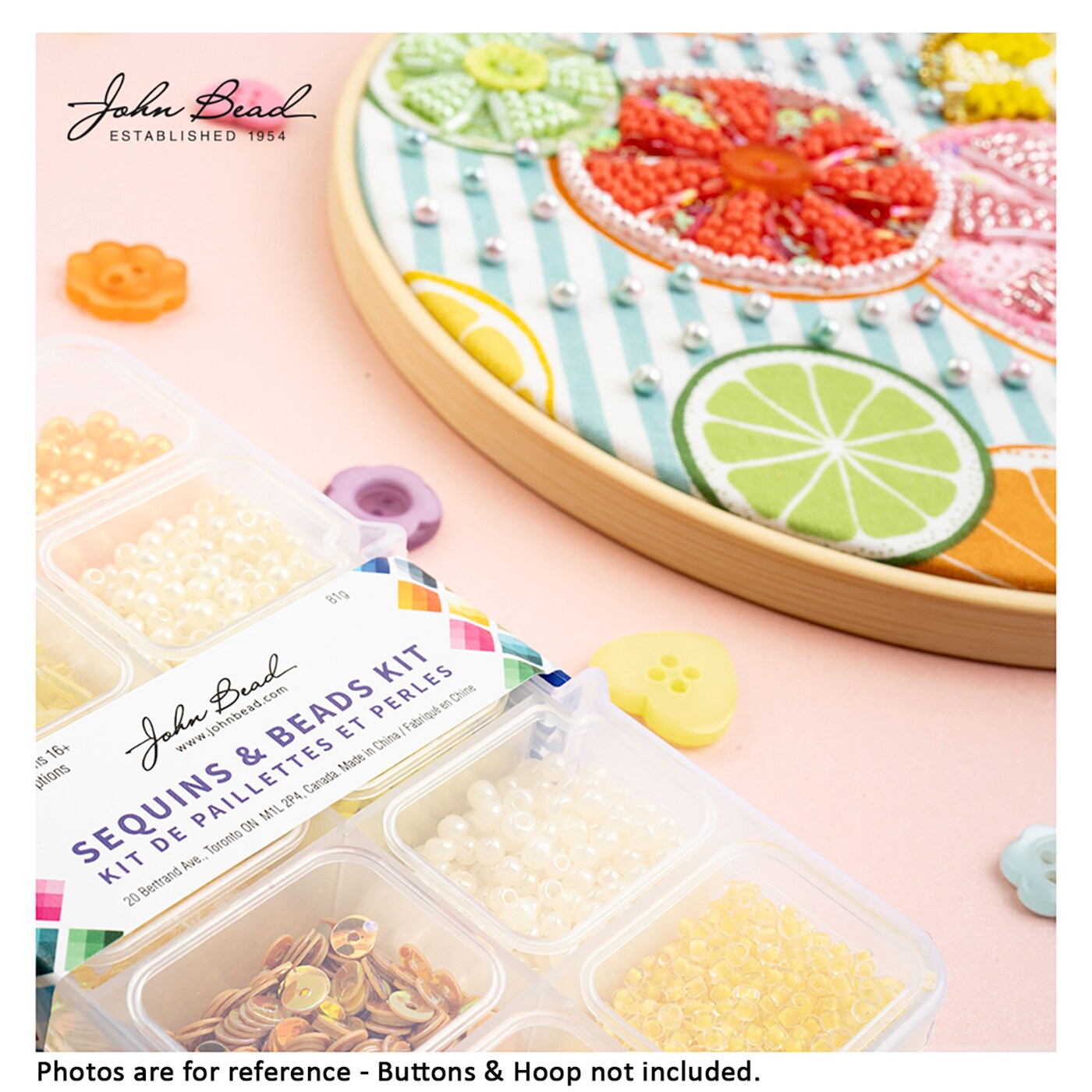 John Bead 10 Types Mix Sequins &#x26; Beads Kit