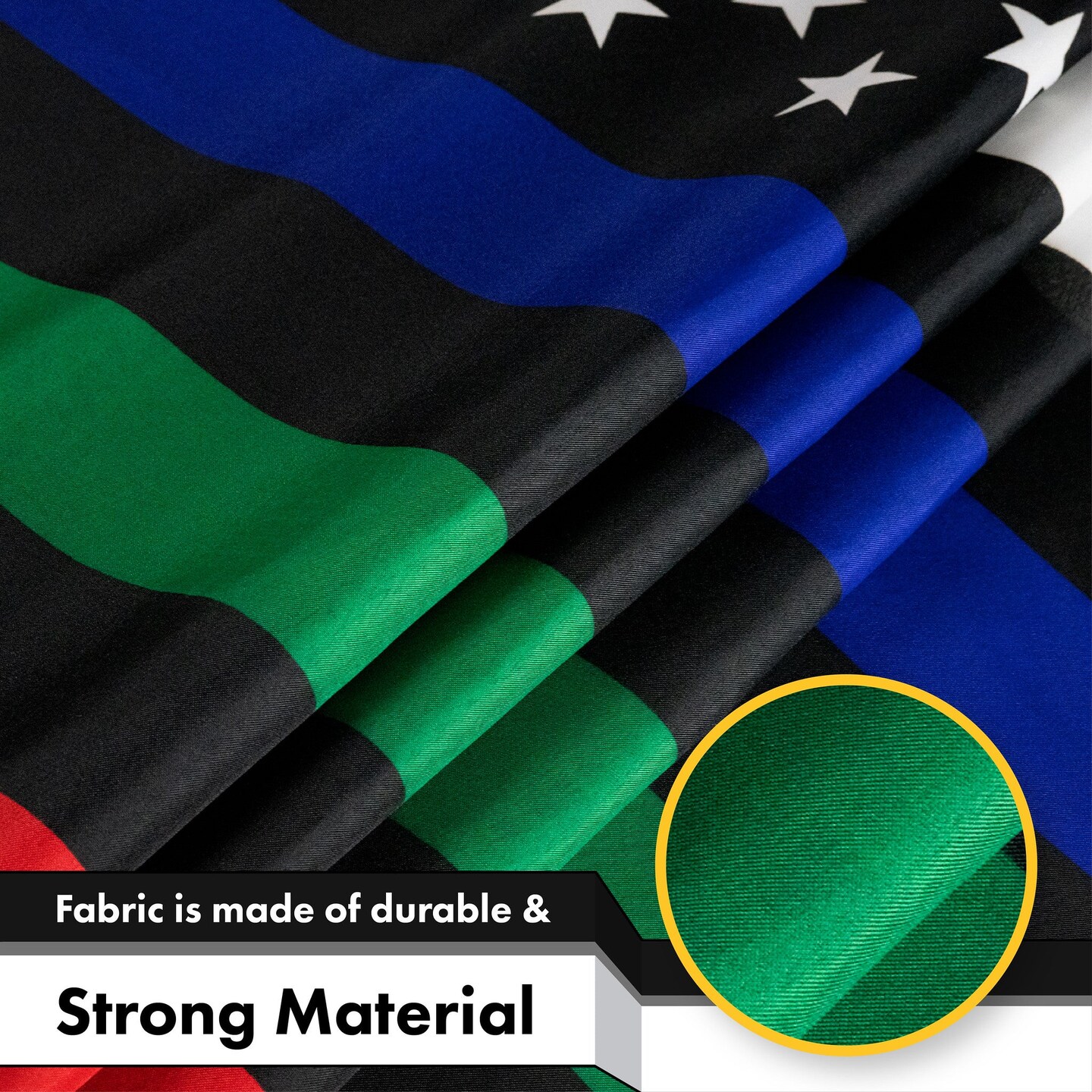 Thin Blue Green Red Line US Flag 3x5 Ft 3-Pack Printed 150D Polyester By G128