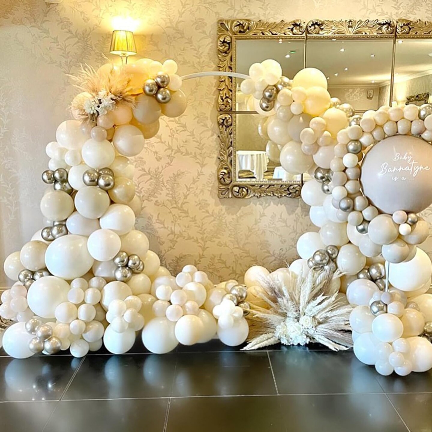 White Sand Balloons, 113Pcs Different Sizes Cream Beige Balloon Garland Arch Kit 18/12/10/5 Inch, Matte Retro Neutral Sand White Latex Helium Balloons for Birthday Wedding Anniversary Party Decoration