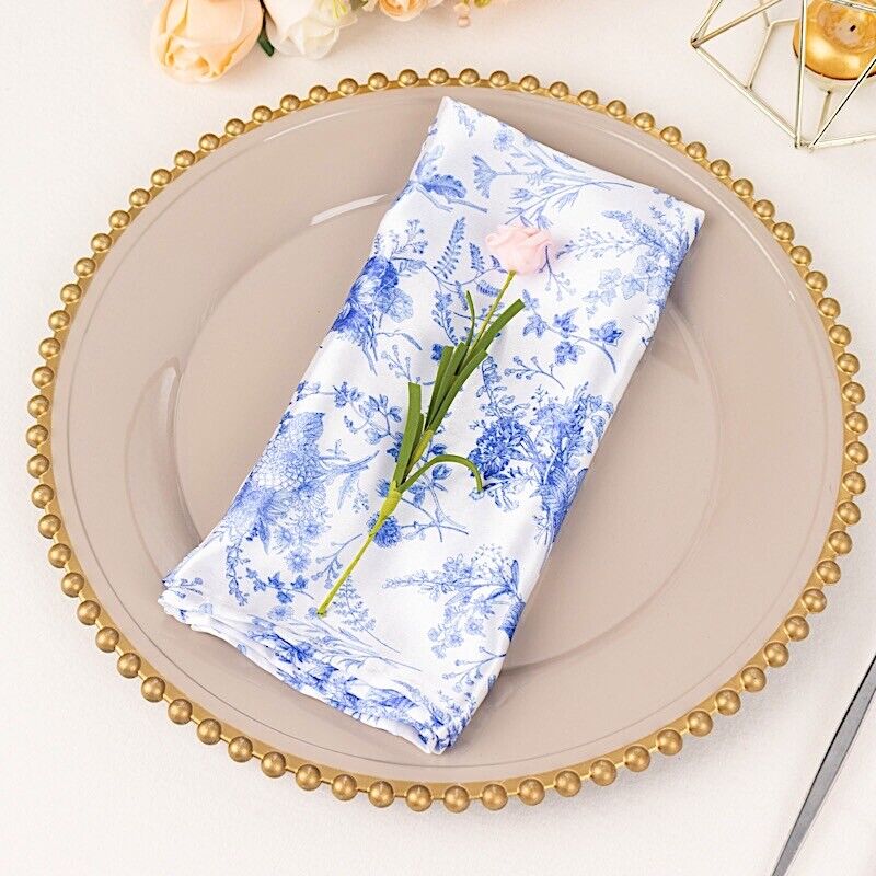 5 White 20x20 in Satin Dinner Table NAPKINS