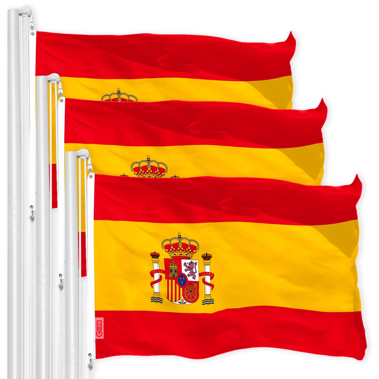 Spain Spanish Flag 3x5 Ft 3-Pack 150D Printed Polyester By G128