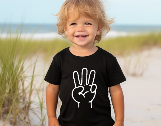 3rd Birthday Hand with Three Fingers T-Shirts, I'm 3 Third Birthday, 3rd birthday, Third Birthday, 3 Birthday Party, 3rd Birthday T-shirt