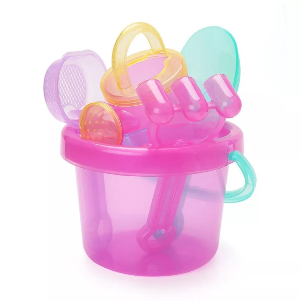 Kids Beach Sand Toy Set Bucket, Shell Castle Mold, Watering Can
