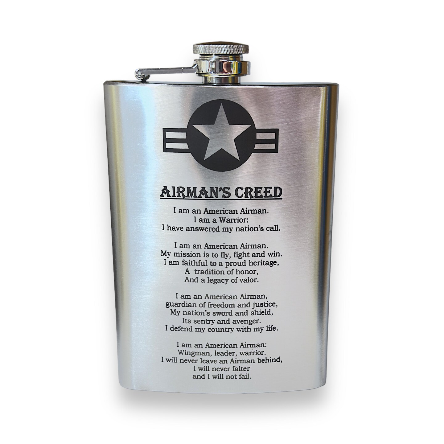 8oz Airmans Creed Flask 8oz Airmans Creed Flask