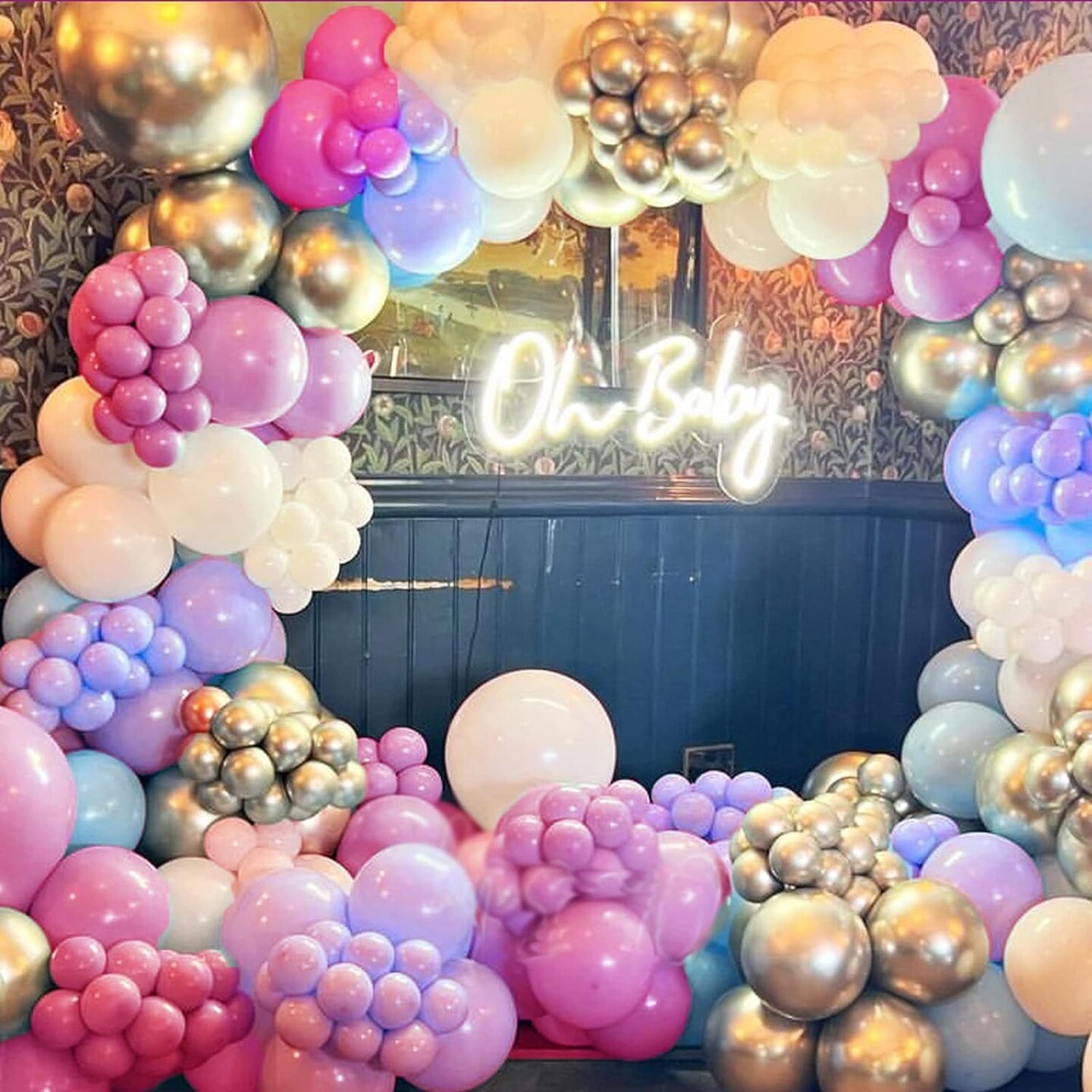 Pink and Purple Balloon Arch Kit, 140Pcs Lavender Metallic Purple Macaron Light Pink with Gold Balloon Garland Kit for Wedding, Engagements, Birthday, Baby Shower, Anniversary Party Decoration