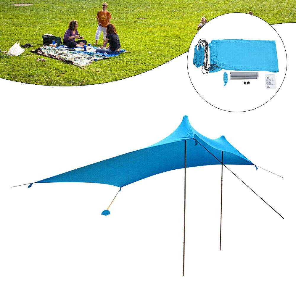 Kitcheniva Beach Tent Sun Shelter Canopy Awning with Sandbag 10x10