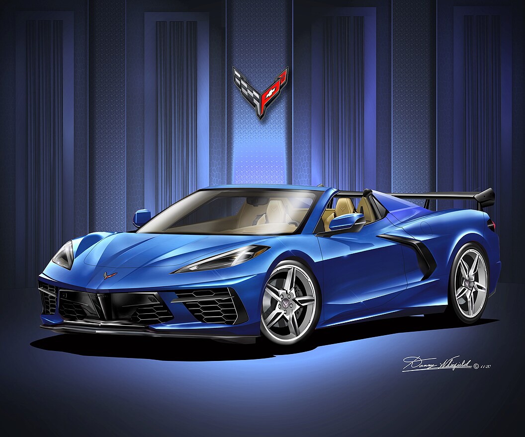 C8 Chevrolet Corvette Convertible - Elkhart Lake Blue - Silver Wheels ...