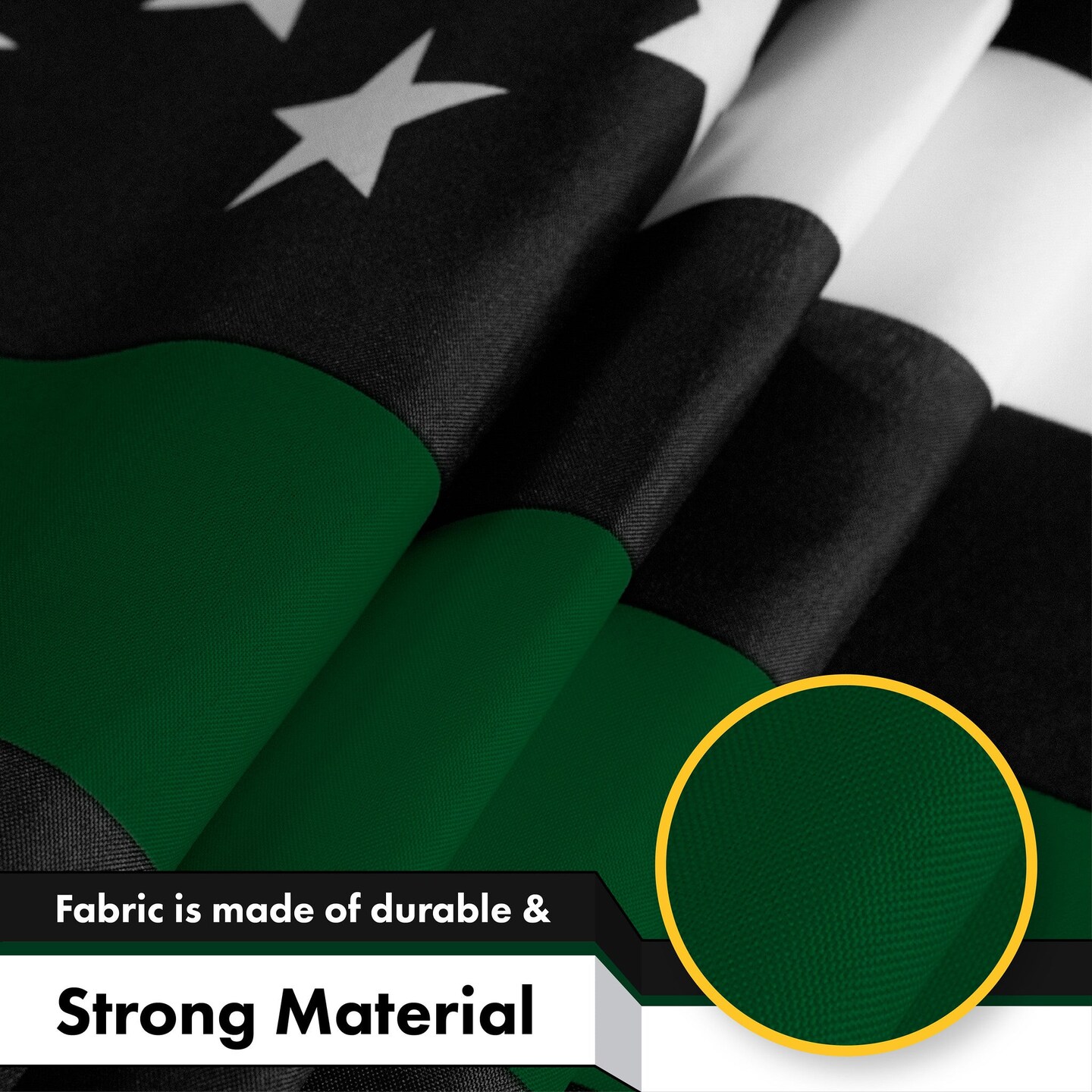 Thin Green Line American Flag 3x5 Ft 5-Pack Printed 150D Polyester By G128