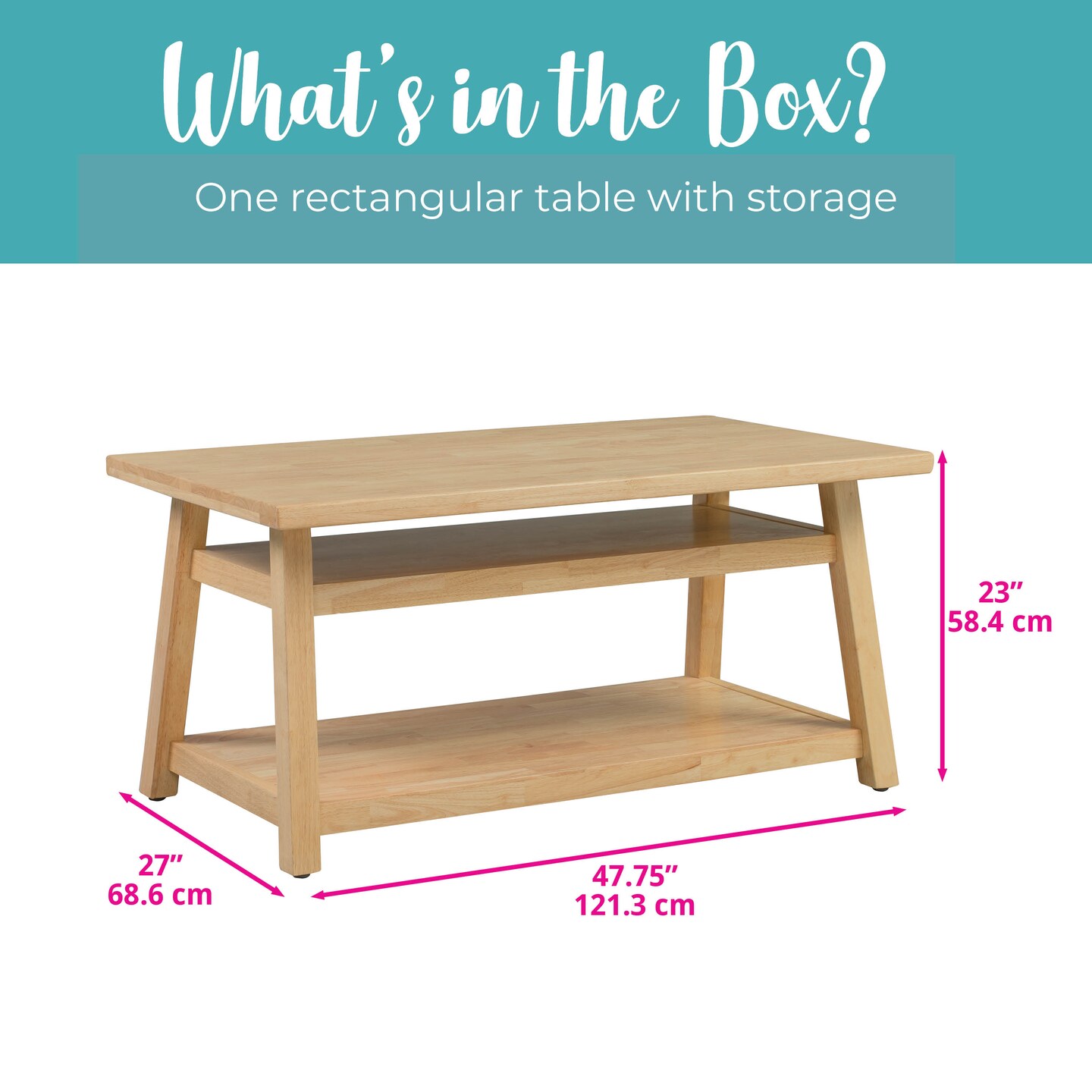 Sit n&#x27; Stash Rectangular Table with Storage, Kids Furniture