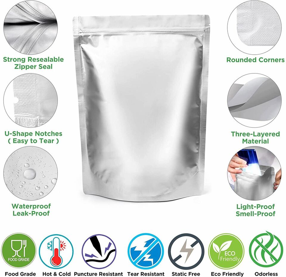 40 PCS 1 Gallon Mylar Bags for Food Storage