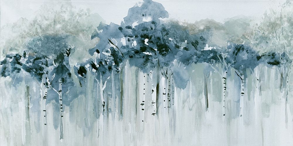 Blue Birch Morning Poster Print by Susan Jill # 43353
