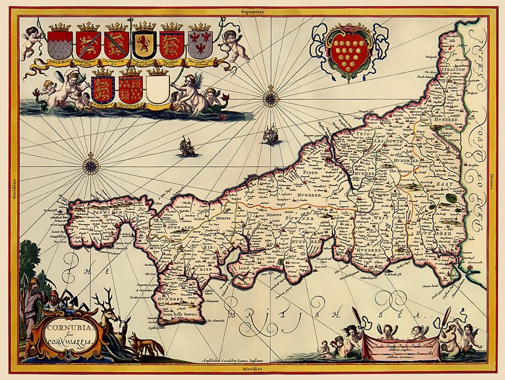 Cornwall County England - Jansson 1646 Poster Print by Jansson Jansson # ITCO0005