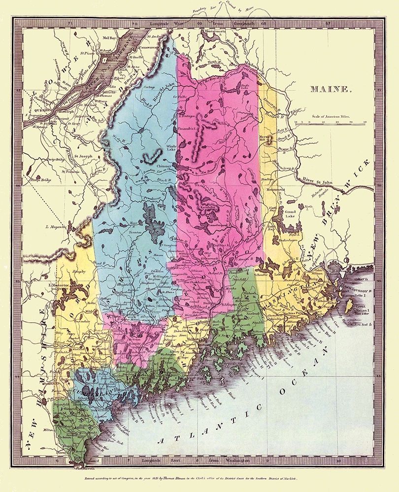 Maine - Burr 1835 Poster Print by Burr Burr # MEZZ0003