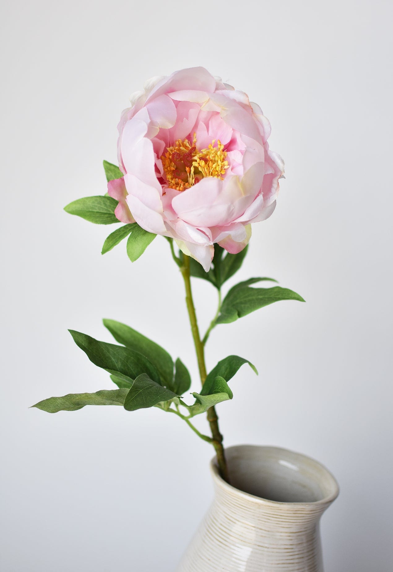 22&#x22; Faux Pink Peony Stem