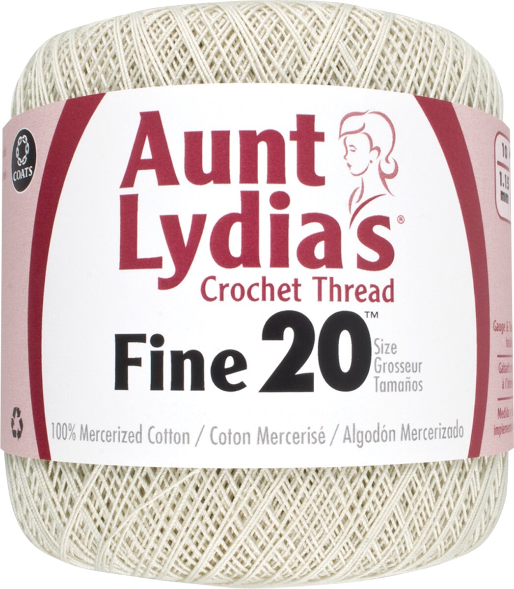 Aunt Lydia&#x27;s Fine Crochet Thread Size 20-Natural