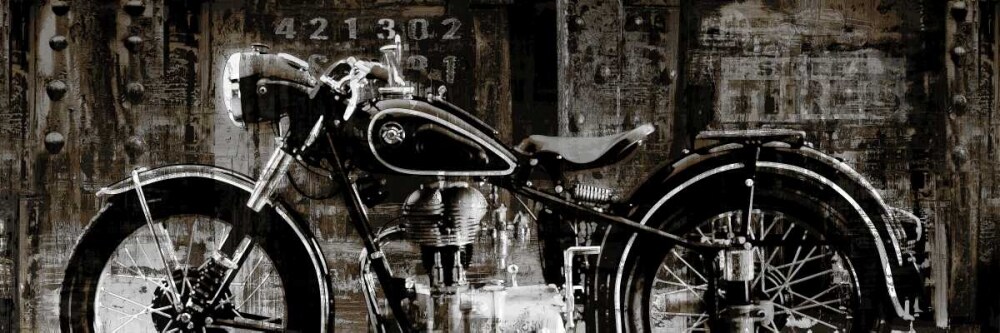 Vintage Motorcycle Poster Print by Dylan Matthews # DLM111422DG