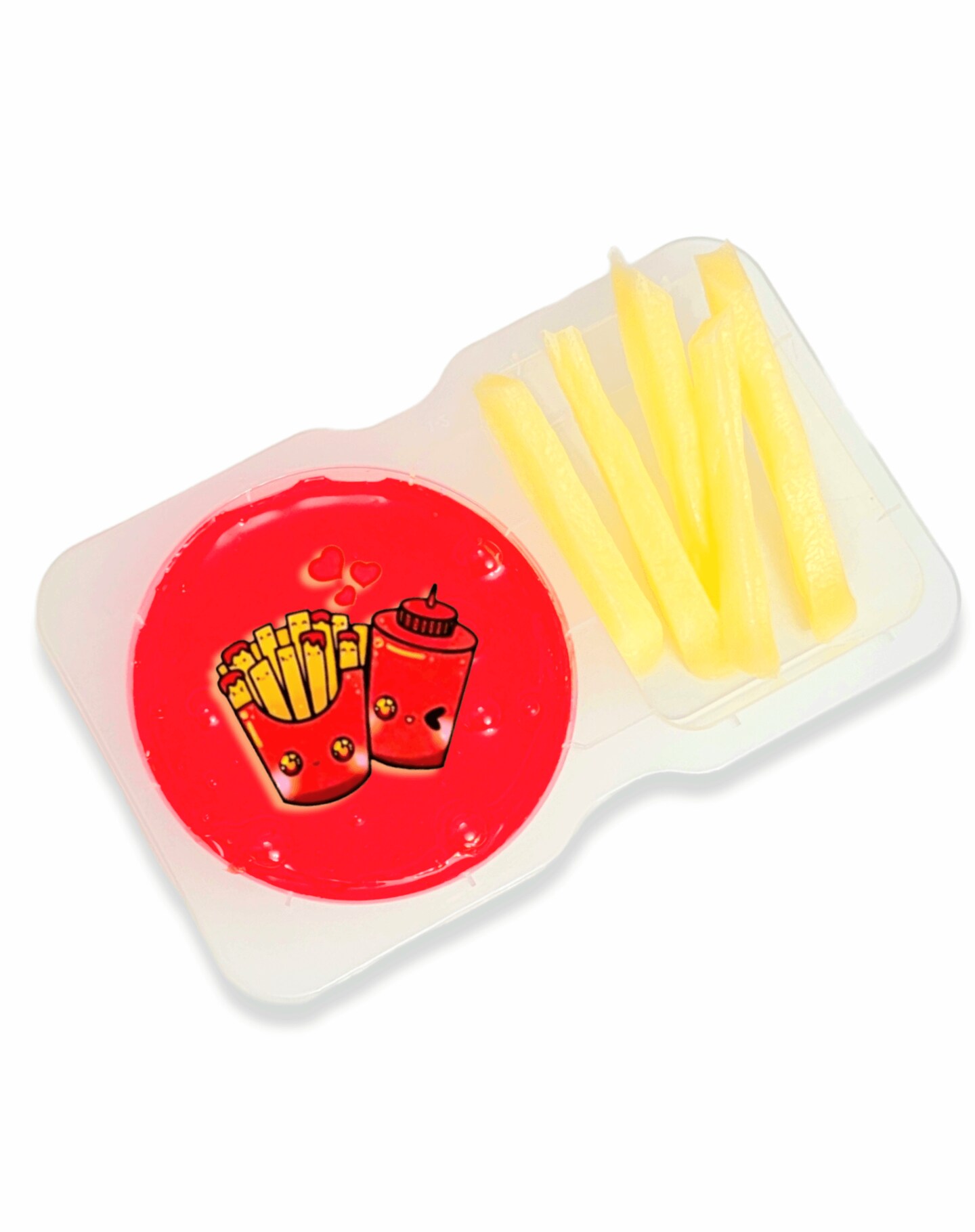 Fries And Ketchup Handmade Scented Clear Slime