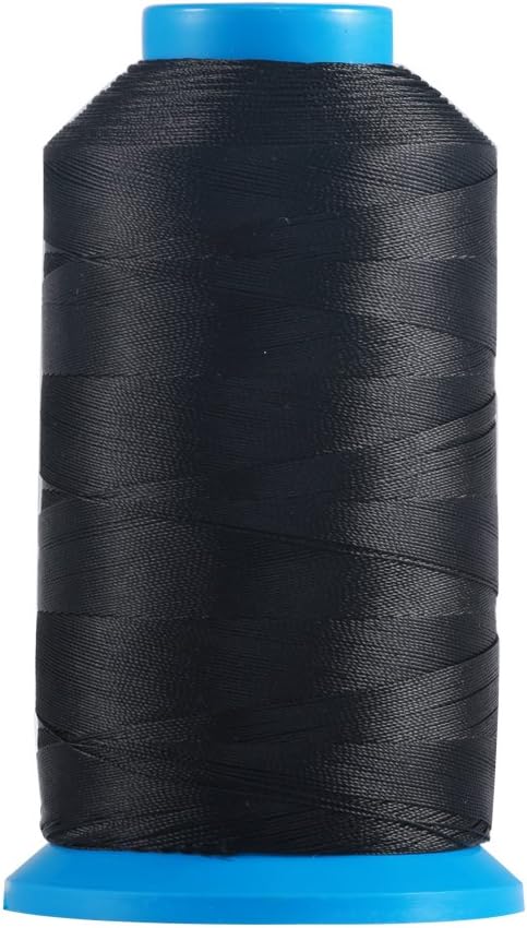 Bonded Nylon Sewing Thread 1500 Yard Size 69 T70 210D/3 for All Embroidery Machines Leather Bag Shoes Canvas Color Black