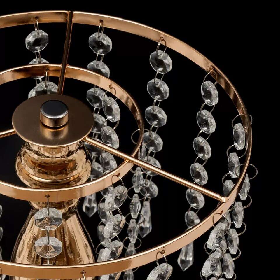 10Pcs Crystal Flower Stands Vases 55cm Wedding Centerpieces Dining Table Gold